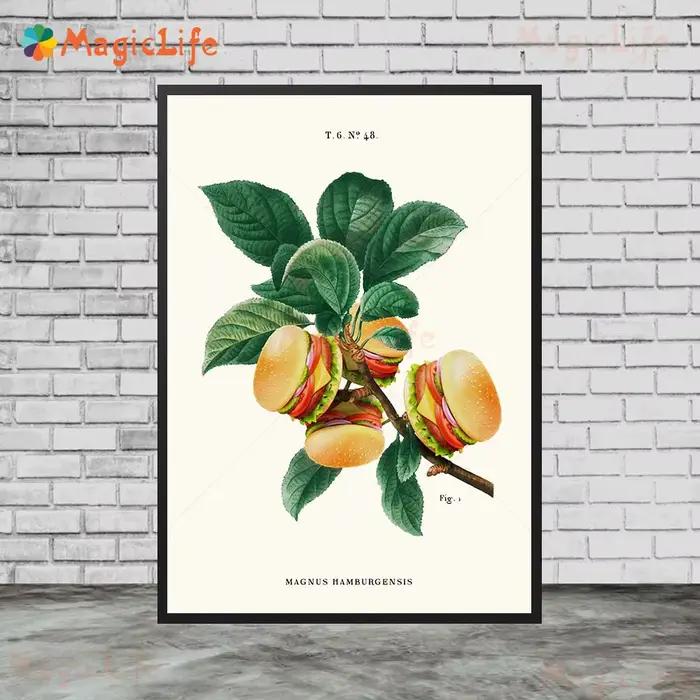 Plante et DelTradus-Peinture sur toile d'art mural abstrait