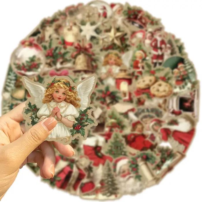 Autocollants Muraux Rétro Mignons du Père Noël pour Enfant