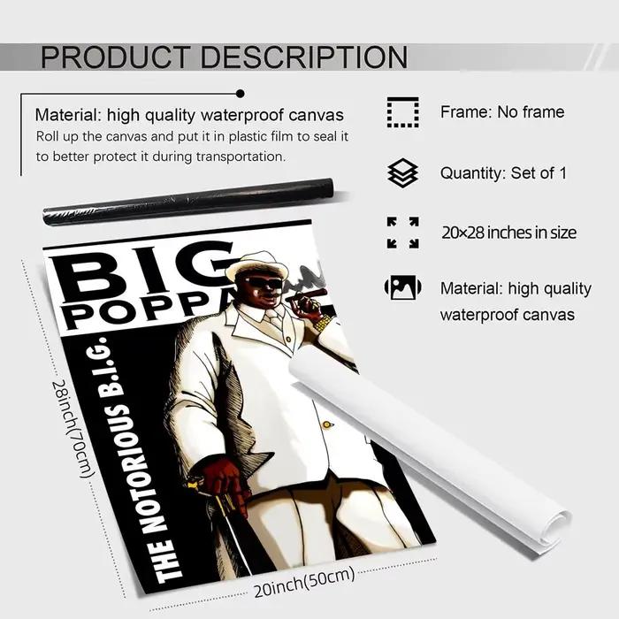 Biggie Smalls Le N-Notorious B.l.G. Peinture calligraphie HD toile affiche sans plis étanche tous les espaces décoration murale