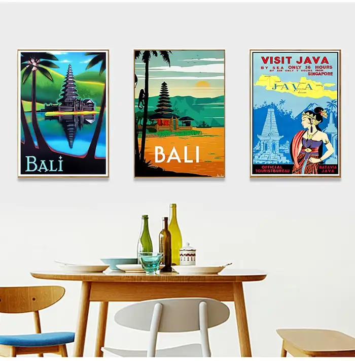 Affiches Murales en Kraft Vintage