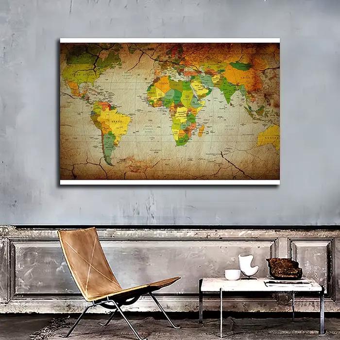 Carte du monde classique en anglais