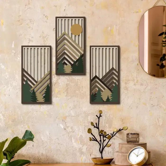 Ensemble de décoration murale en bois