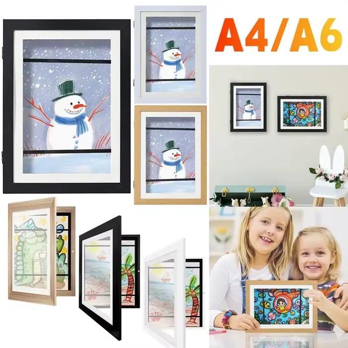 A6/A4 enfants œuvre cadre photo rétro cadres en bois affichage mural