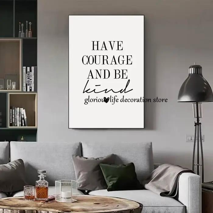 Impression sur toile avec phrases d'énergie positives