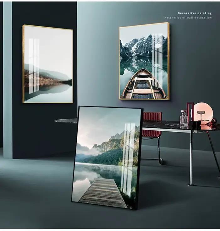 Affiche d'art mural de paysage naturel scandinave