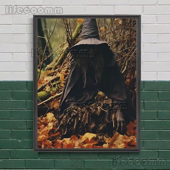 Sorcière d'automne dans les bois