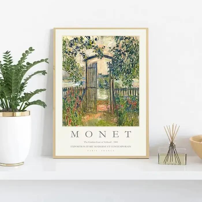 Affiches et imprimés d'exposition de paysage abstrait Vintage de Claude Monet