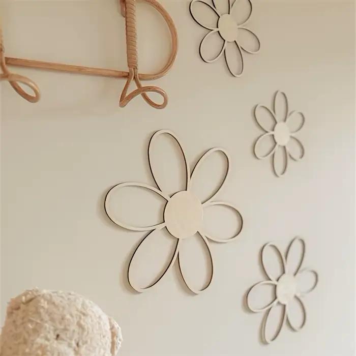 Scandinave découpé marguerite fleur décoration murale