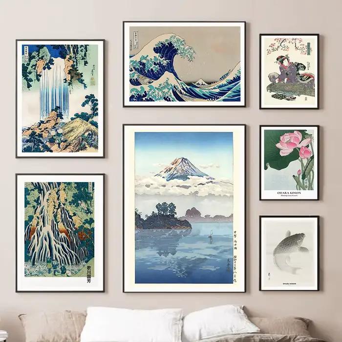 Hokusai Ohara Koson affiche d'art japonais Vintage chambre d'amis maison Bar café décoration