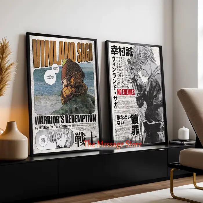 Vinland Saga – affiche minimaliste de dessin animé japonais