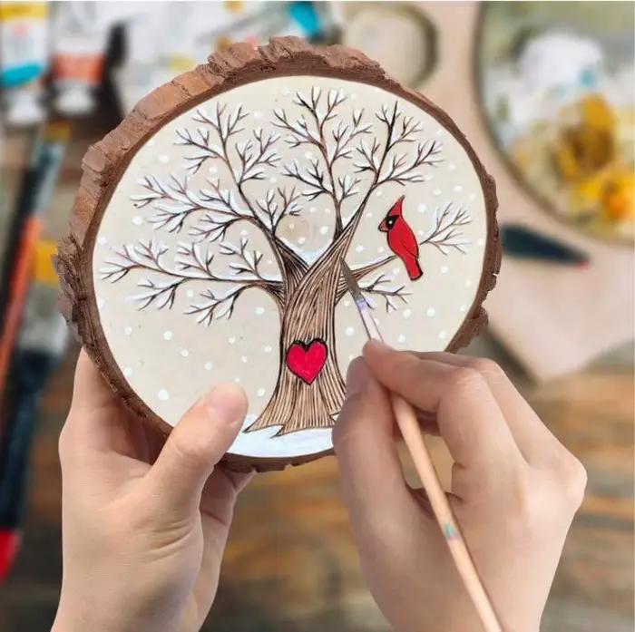 1 ensemble/10 pièces de tranches de bois de pin rondes de 10-12 cm avec écorce pour table