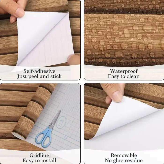 Papier peint à lattes de bois