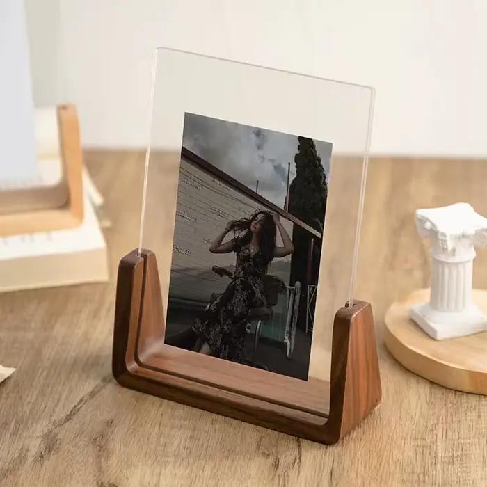 Cadre Photo créatif en noyer/hêtre