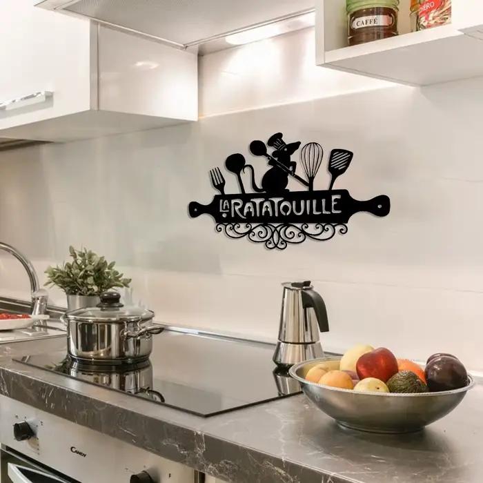Art déco inspiré métal noir La Ratatouille signe