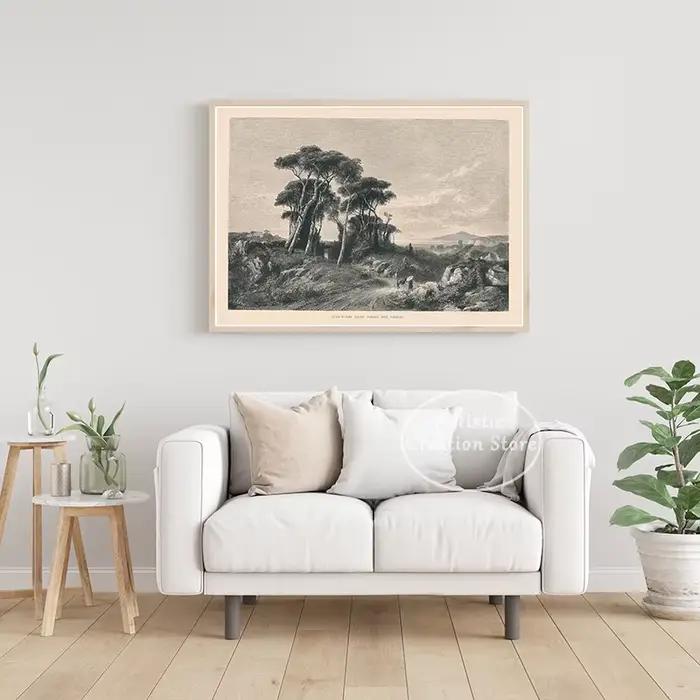 Peinture sur toile de paysage classique
