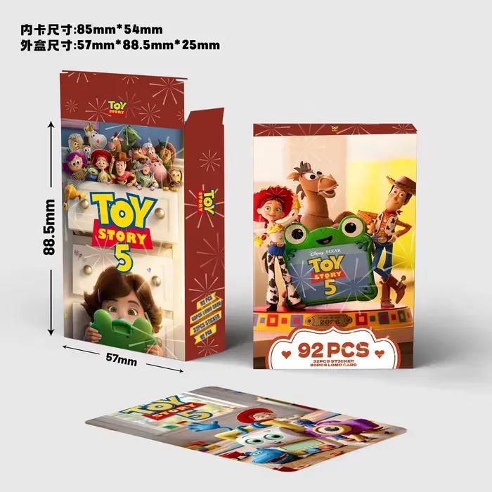 Cartes photo Lomo double face Anime Toy Story avec autocollants de dessins animés