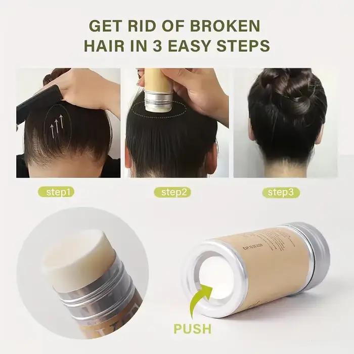 Bâton de cire pour cheveux pour enfants et femmes, avec brosses à dos lissé, pommade en Gel pour petites filles, accessoires de coiffure pour perruque