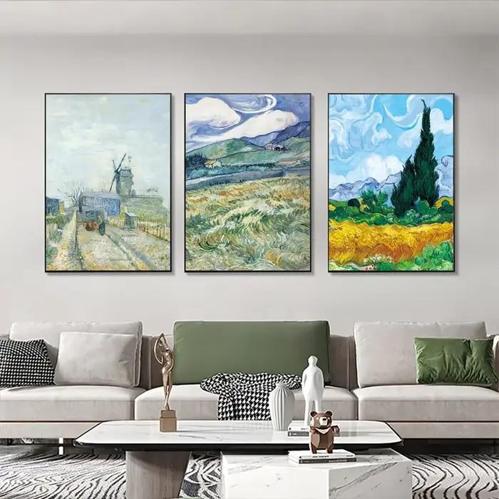 Van Gogh nuit étoilée tournesol récolte mur Art affiche célèbre Mural moderne décor à la maison toile photo impression salon décorer