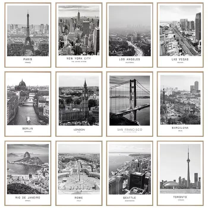 Toile de peinture en noir et blanc