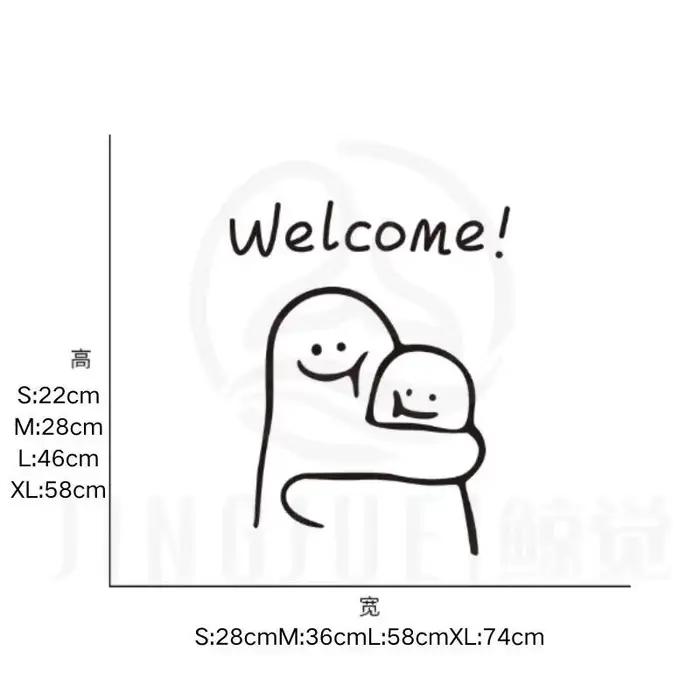 Autocollant de bienvenue simple INS pour porte