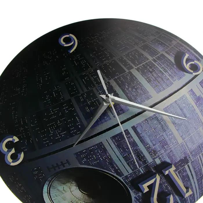 Horloge murale 3D à motif d'étoiles de la mort