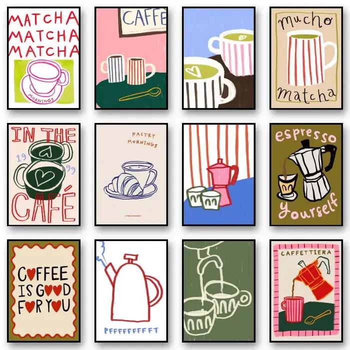 Affiches et imprimés de café expresso Latte
