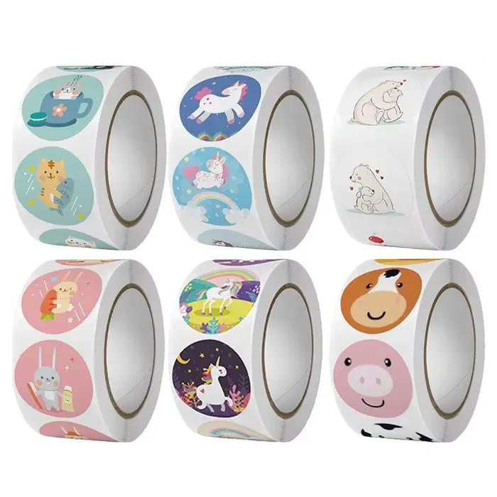 Autocollant licorne de dessin animé pour enfants