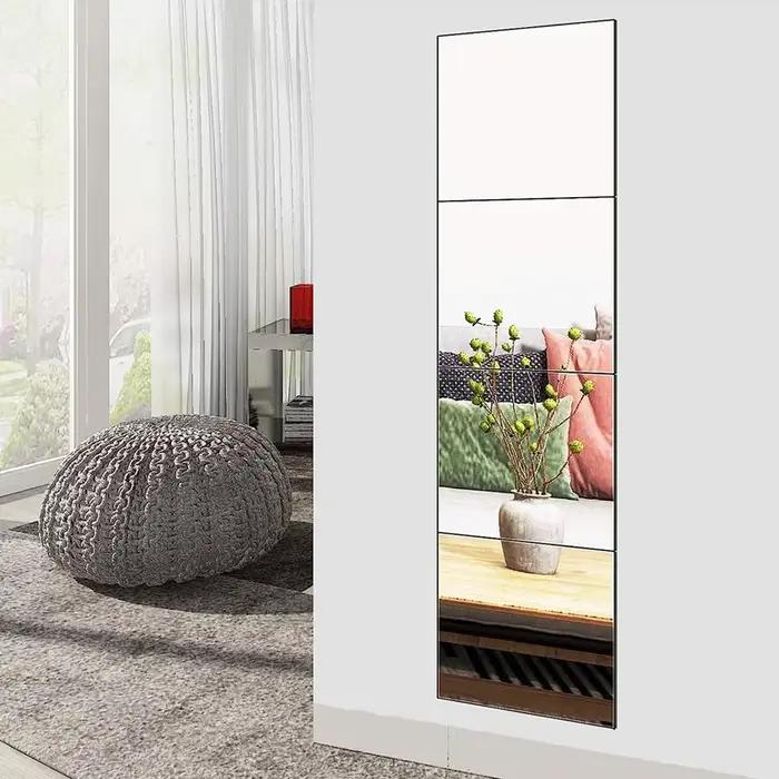 Autocollant mural miroir 3D en acrylique