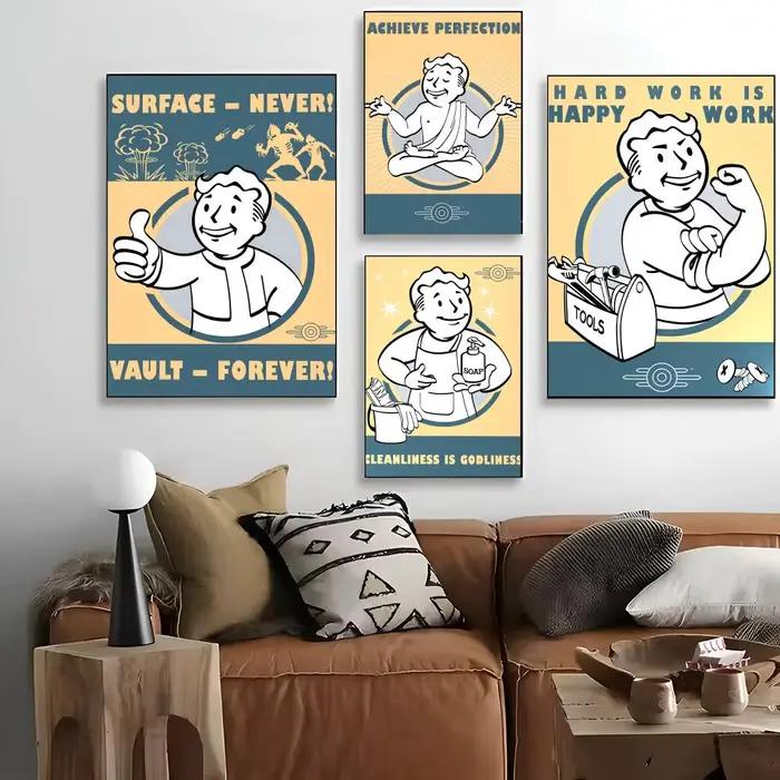 Affiche d'art de cinéma Fallout Es VaultS