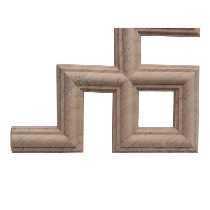 Autocollant en bois avec lignes carrées