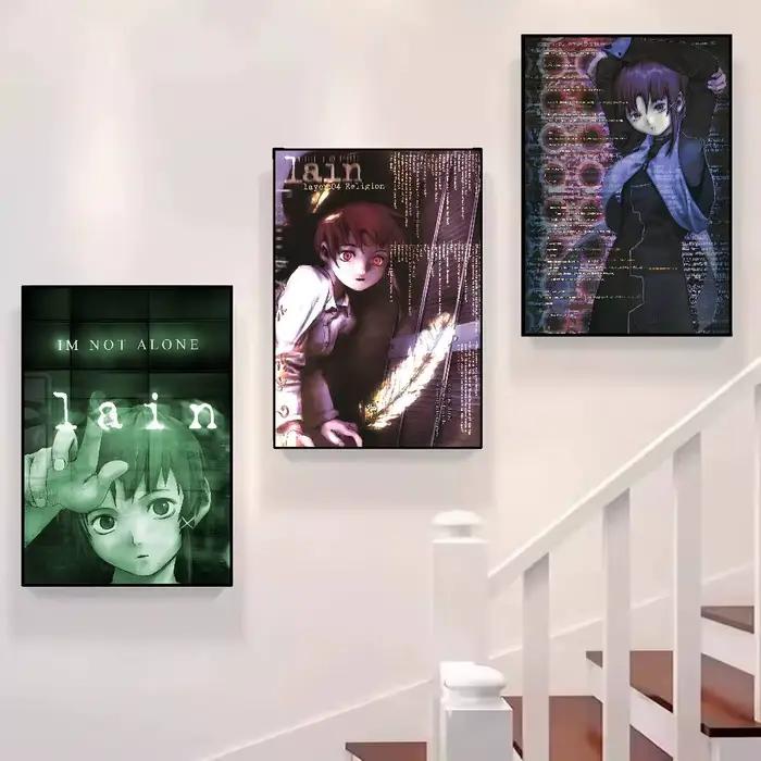 Affiche HD, peinture murale, décoration murale pour salon, décoration de la maison et cadeaux, série Hot Serial Experiments Lain Anime