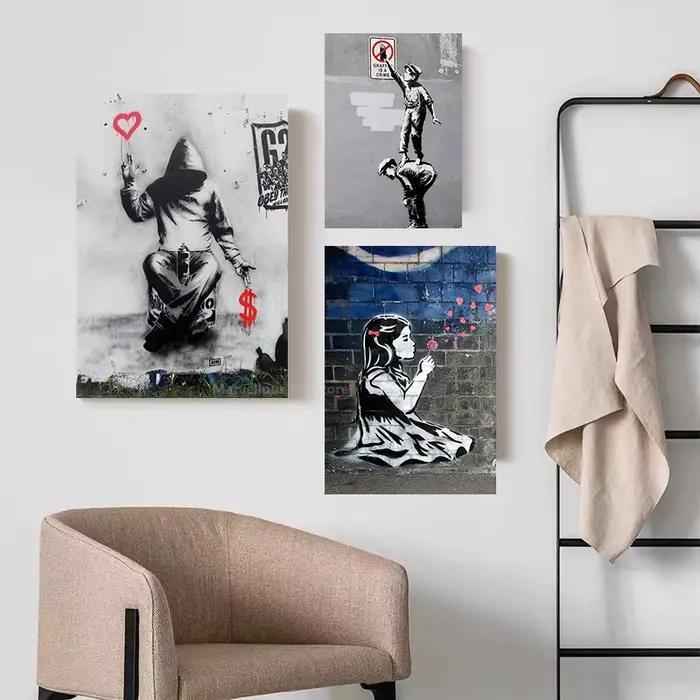 Banksy – peinture sur toile Graffiti