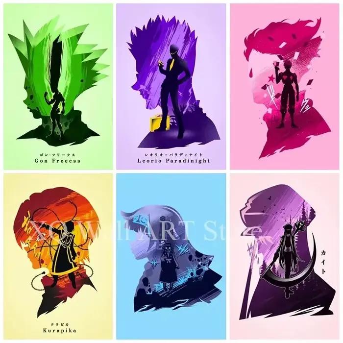 Anime Hunter X Hunter Poster, Killua Zoldyck Kurapika Gon Freecsynchronization Hisoka Wall Decoration, Canvas HD Painting, Kawaii Room Decor