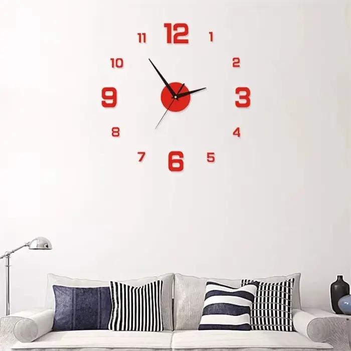 Horloge numérique lumineuse, horloge murale stéréoscopique DIY, horloge silencieuse, horloge murale pour salon, chambre à coucher, décorations pour la maison