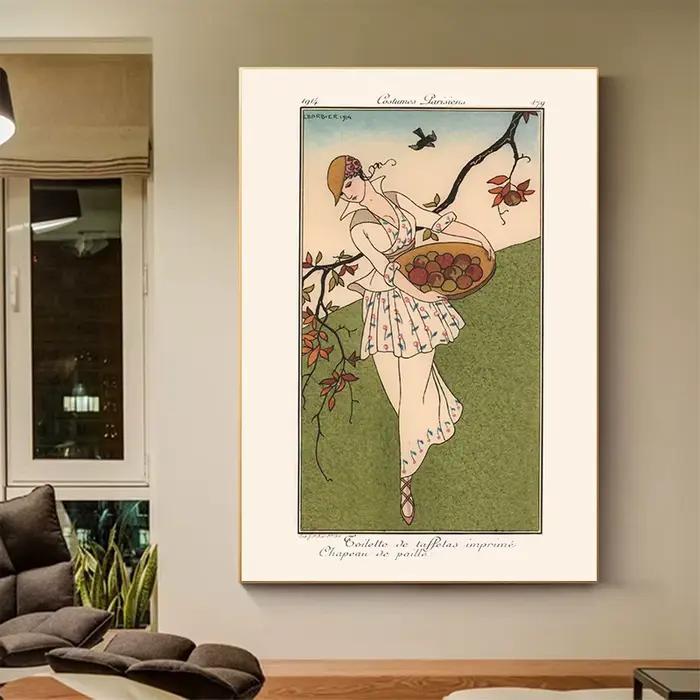 Affiche d'illustration d'art de décoration française Vintage