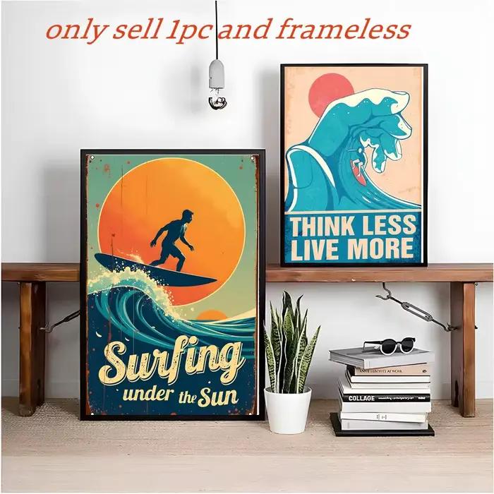 Affiche rétro de surf pour la plage et l'été