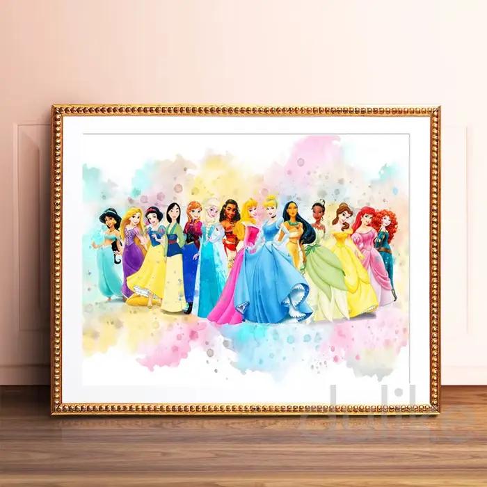 Affiche princesse aquarelle