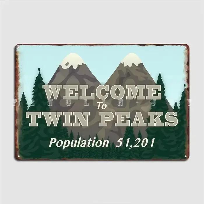 Affiche de Plaque métallique de bienvenue à Twin Peaks