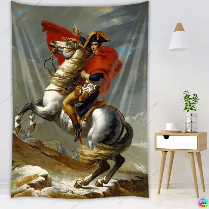 HD Napoléon peinture à l'huile tapisserie bohème esthétique tenture murale français célèbre