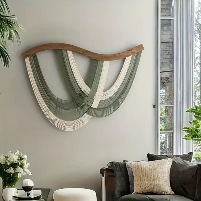 Décoration murale en macramé