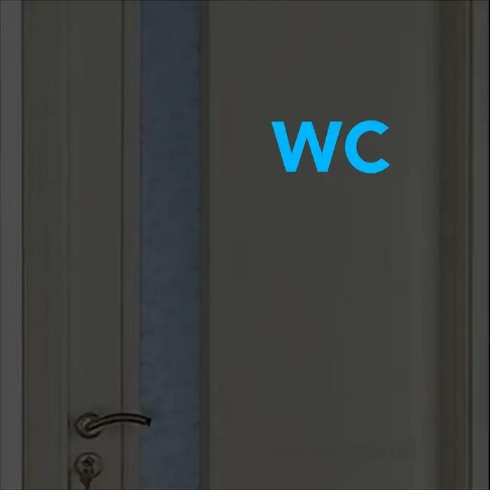 Autocollant de signe de porte de WC