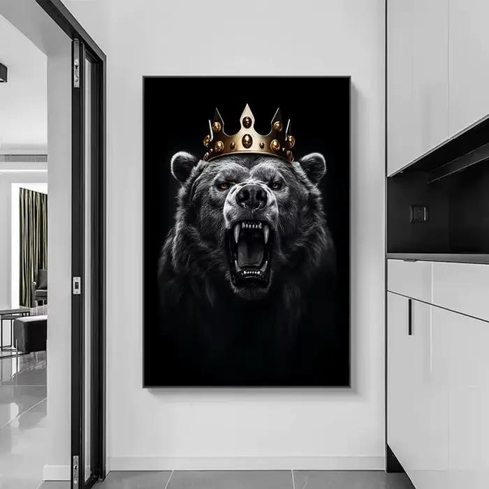 Affiche imprimée du royaume des animaux