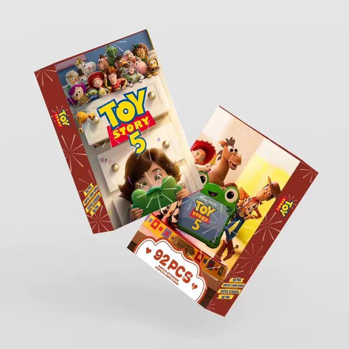 Cartes photo Lomo double face Anime Toy Story avec autocollants de dessins animés
