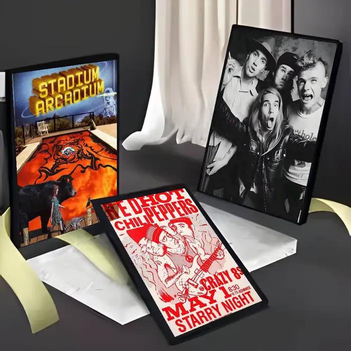 Affiche d'art de bande r-rouge Hot C-Chili Peppers avec imprimés
