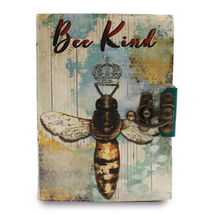 Leather Bee Kind Deckle-edge Notebook (7x5)