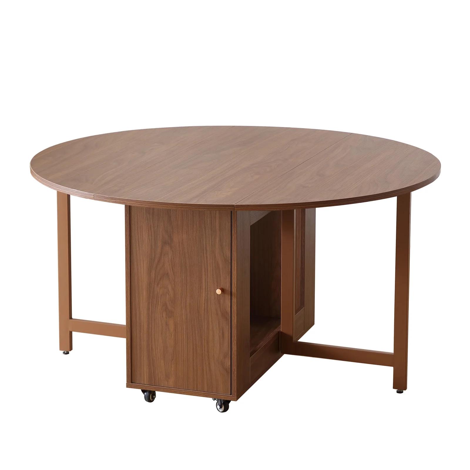 Table à manger ronde pliante multifonctionnelle avec chaises, meubles à la mode