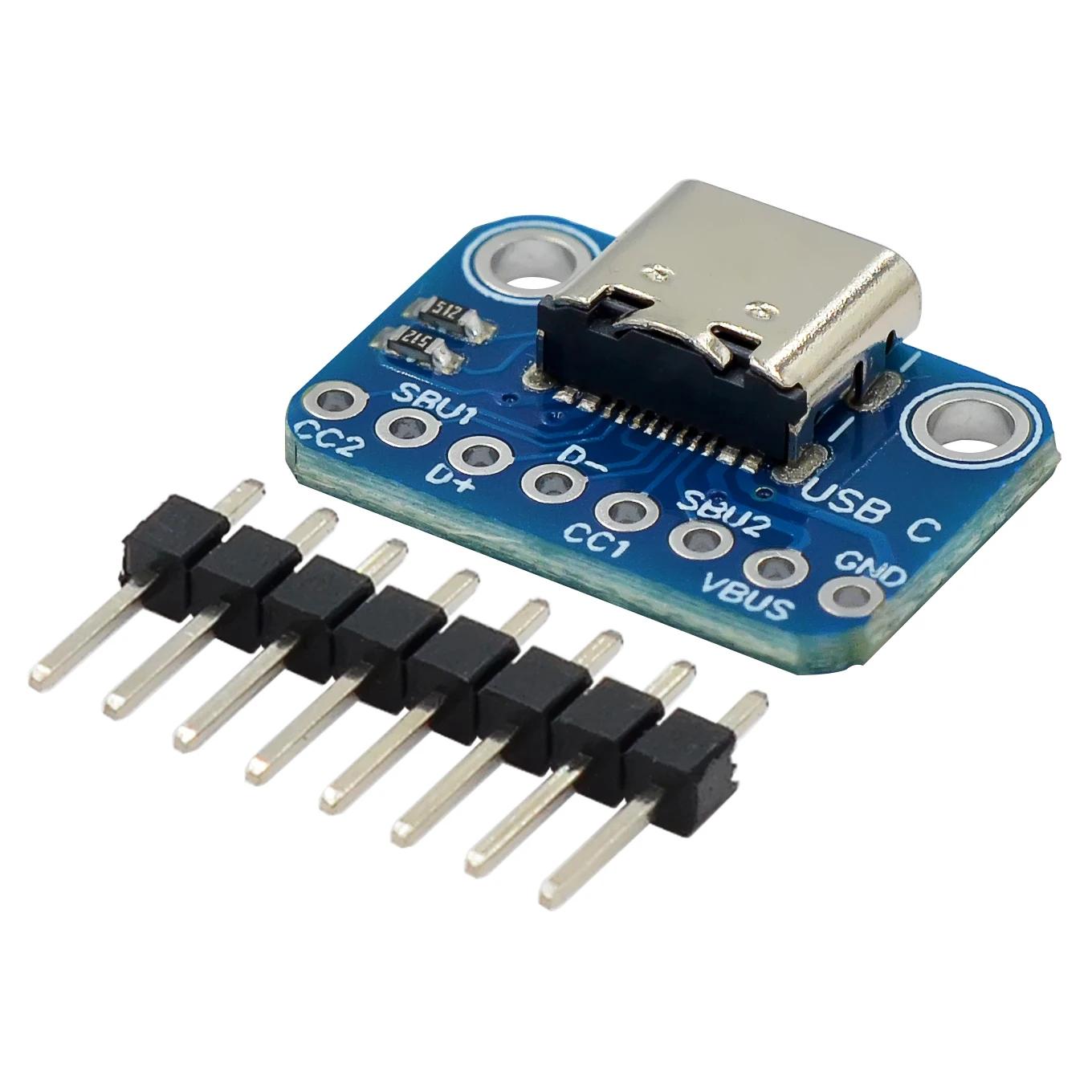 Carte de conversion USB TYPE-C 2.54MM CC1 CC2 5.1K, connexion de résistance rétractable