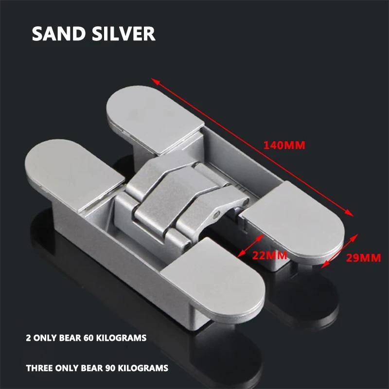 Charnière de porte secrète Invisible, charnière de porte discrète 3D réglable pour porte en bois, ou