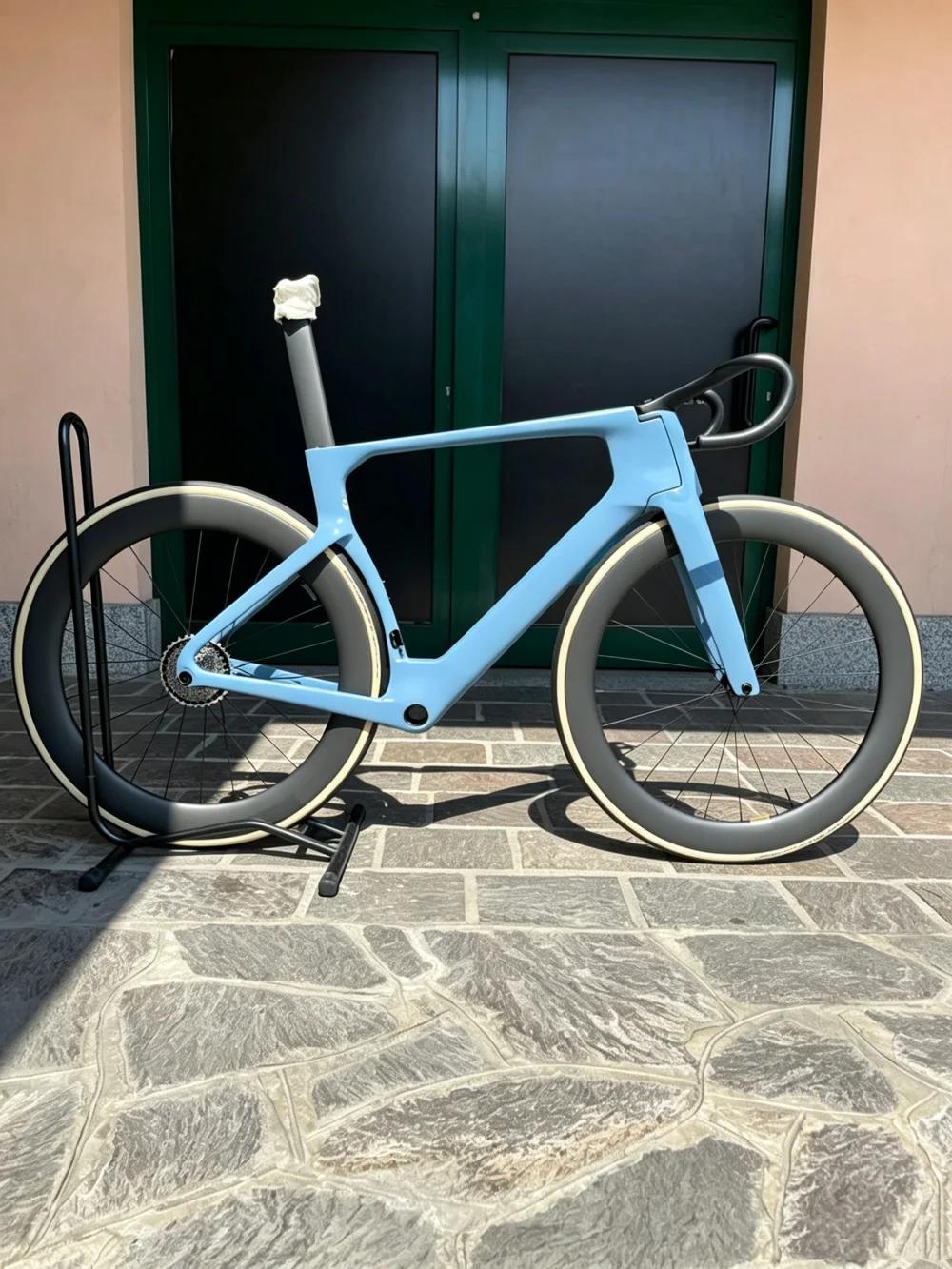 Cadre de vélo de route en carbone de haute qualité avec groupes électroniques Di2, boîtier de pédali