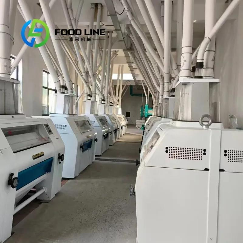 Machine de meunerie de blé automatique de haute qualité, capacité de 60 tonnes par jour, personnalis